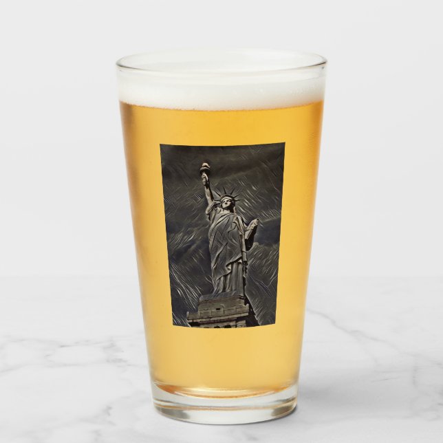 Copo De Pint Estátua da Liberdade (Frente (Preenchido))