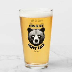 Copo De Pint Este é o meu rosto feliz - Urso