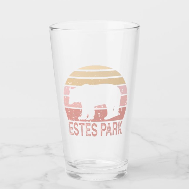Copo De Pint Estes Park Colorado Urso Retro (Frente)