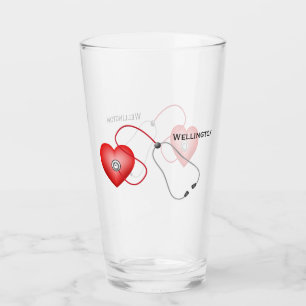 Copo De Pint Estetoscópio E Cardíaco Personalizado