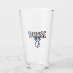Copo De Pint Estetoscópio Enfermeira Bow Floral Vintage