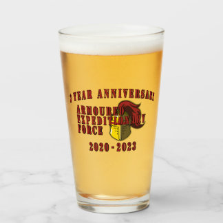 Copo De Pint Estilo AEF Vidro de Cerveja 3 Anos