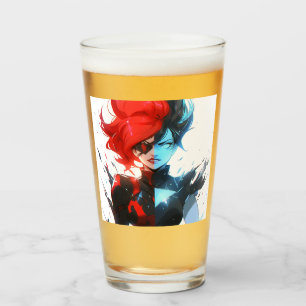 Copo De Pint Estilo Gado de Gelo Vermelho Azul
