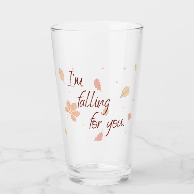 Copo De Pint Estou a caír-te o vidro Bebendo (Frente)