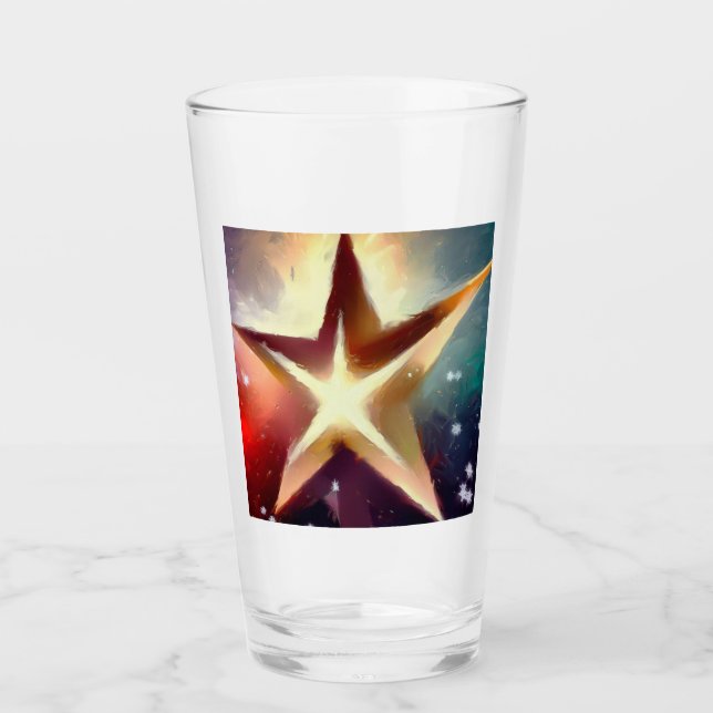 Copo De Pint Estrela de Natal 4 (Frente)
