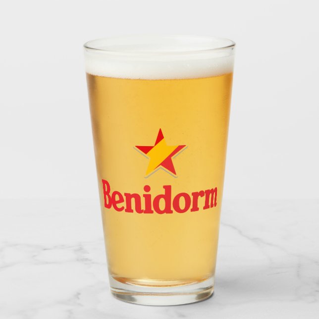 Copo De Pint Estrelas da Espanha – Benidorm (Frente (Preenchido))