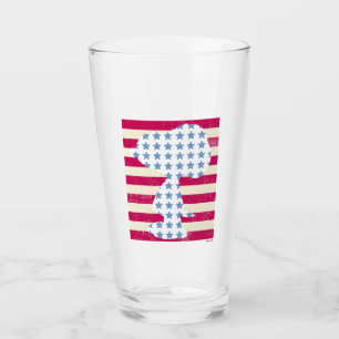 Copo De Pint Estrelas e Stripes de Vintage Snoopy