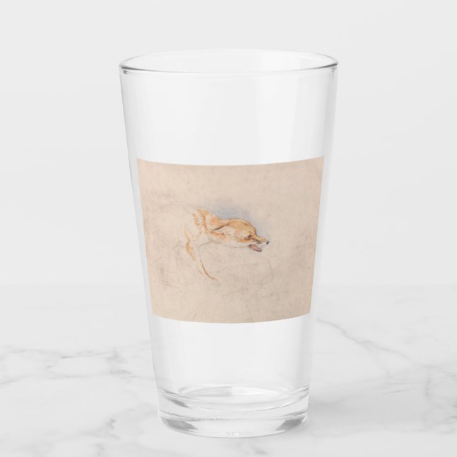 Copo De Pint Estudo de uma Raposa de Agressão (por John Frederi (Frente)