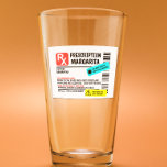 Copo De Pint Etiqueta de Aviso Margarita Funny<br><div class="desc">Este design pode ser personalizado na área fornecida pela alteração da foto e/ou do texto. Ou pode ser personalizado clicando em Personalizar este Modelo e, em seguida, escolhendo o clique para personalizar mais a opção e excluir ou alterar a cor do plano de fundo, adicionar texto, alterar a cor ou...</div>