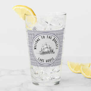 Copo De Pint Etiqueta e nome da dintagem da faixa azul marinho