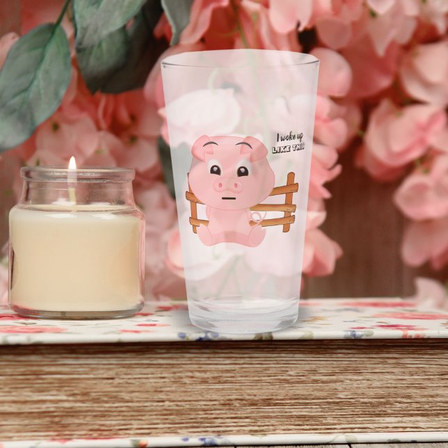 Copo De Pint Eu Acordei Como Um Porco Rosa Bonito (Criador carregado)