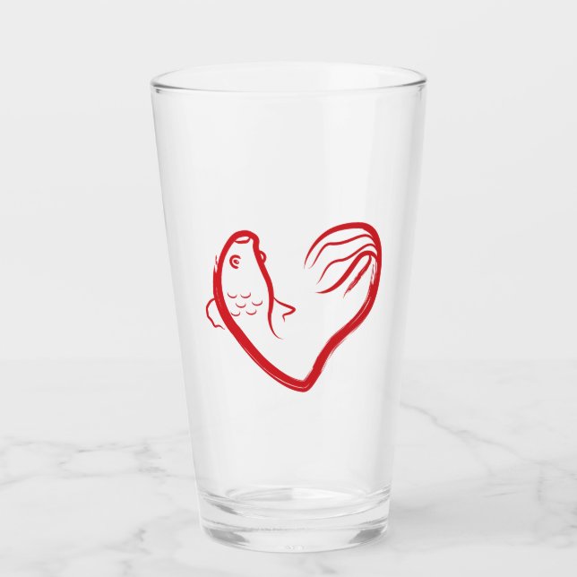 Copo De Pint Eu adoro peixe (Frente)