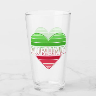 Copo De Pint Eu Amo Burundi, Coração Burundi