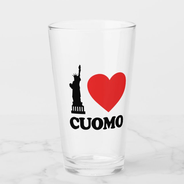 Copo De Pint Eu Amo Cuomo | Estátua da Liberdade (Frente)