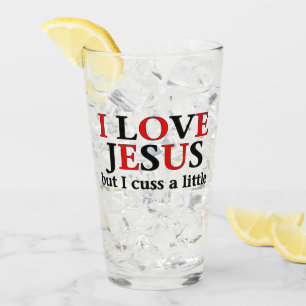 Copo De Pint Eu amo-me Jesus [mas cuss um pouco]