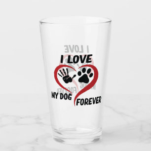 Copo De Pint Eu amo meu travesseiro decorativo de cachorro