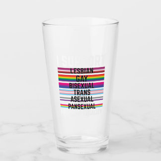 Copo De Pint Eu apoio o painel assexual trans bissexual e Gay d