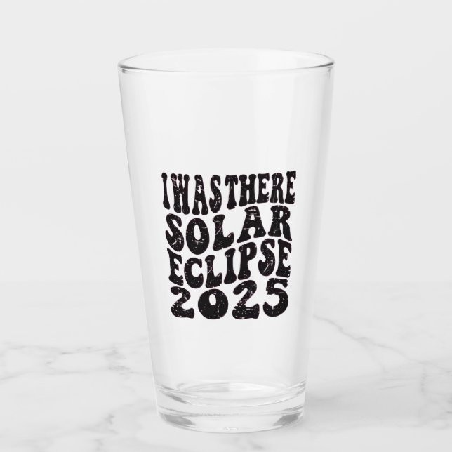 Copo De Pint Eu Estive Lá Eclipse Solar 2025 Eclipse Parcial  (Frente)