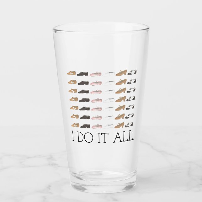 Copo De Pint Eu Faço Tudo Dança Balé Professora Toque Calçados  (Frente)