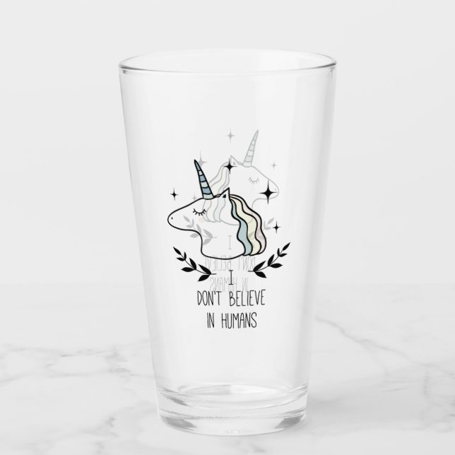 Copo De Pint Eu não acredito nos seres humanos (Frente)