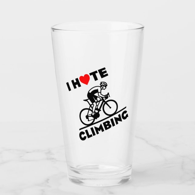 Copo De Pint Eu Odeio Ciclismo de Subida (Frente)