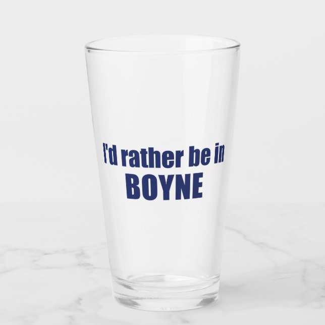Copo De Pint Eu Preferiria Estar Em Boyne Michigan (Frente)