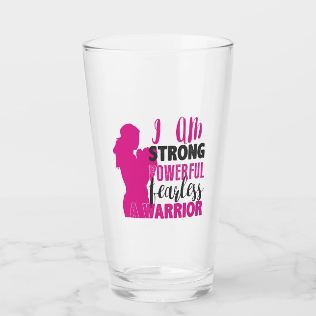 Copo De Pint Eu Sou Forte, Poderosa, Sem Medo. Um Guerreiro (Frente)