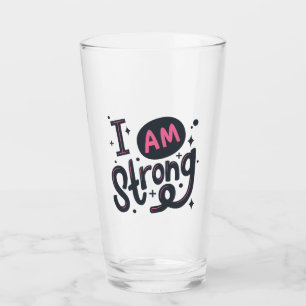 Copo De Pint Eu Sou um Design de Tipografia Motivacional Forte