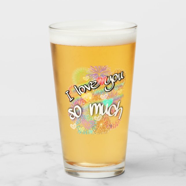 Copo De Pint Eu te amo (Frente (Preenchido))