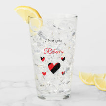 Eu te amo corações coloridos brancos