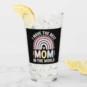Copo De Pint Eu Tenho A Melhor Mãe Do Mundo Boho Arco-Íris