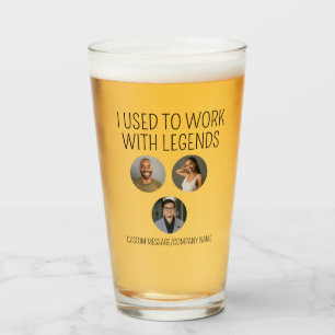 Copo De Pint Eu Trabalhava Com Legendas 3 Beer Fotográfica Cola