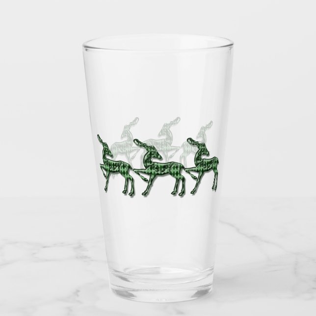 Copo De Pint Evergreen Forest Argyle Reindeer de Natal (Frente)