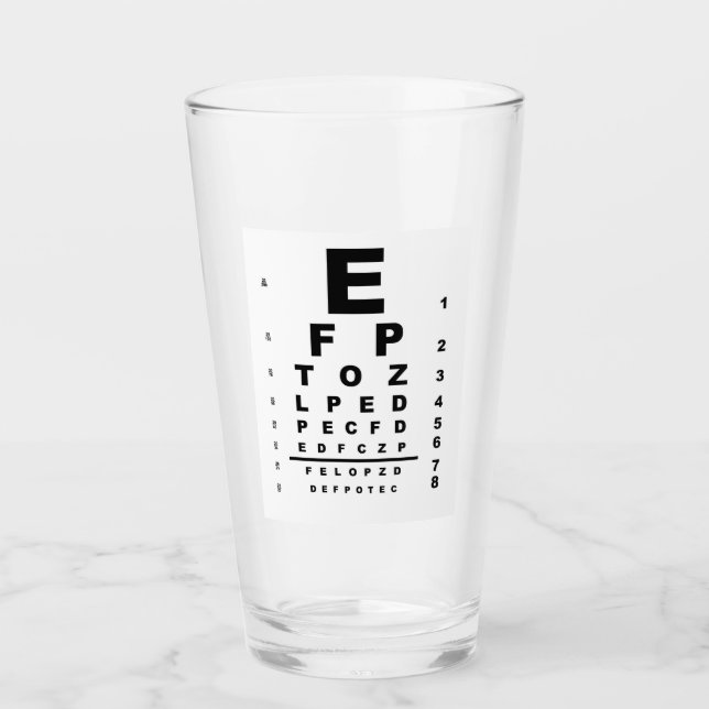 Copo De Pint Exame do Gráfico de Teste de Olhos (Frente)