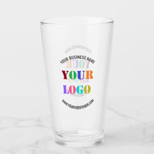 Copo De Pint Exemplo de Vidro com Logotipo e Texto Personalizad