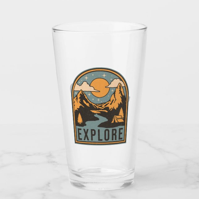Copo De Pint Explorar o design de texto (Frente)