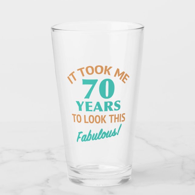 Copo De Pint Fabuloso 70 Birthday (Frente)