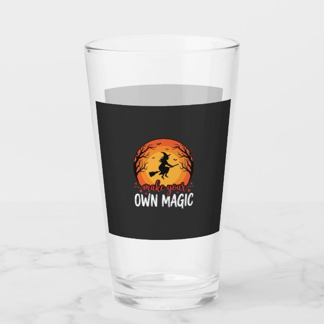 Copo De Pint Faça Seu Próprio Design de Bruxa Mágica de Hallowe (Frente)