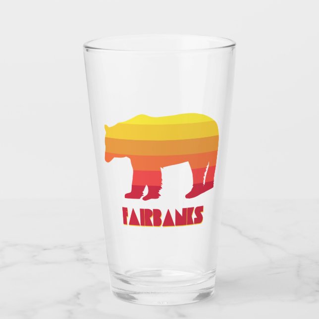 Copo De Pint Fairbanks Alaska Rainbow Bear (Frente)