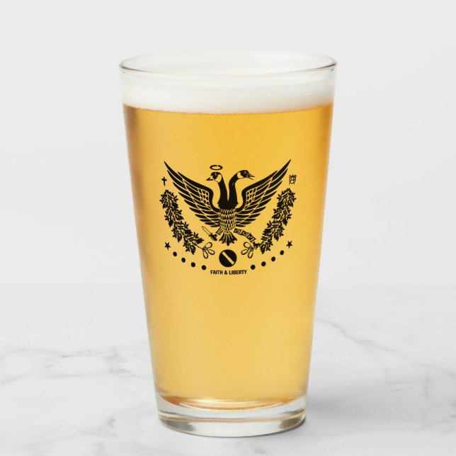 Copo De Pint Faith & Liberty Pint Glass (Frente (Preenchido))