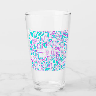 Copo De Pint fantasia louca mapeia branco e aqua