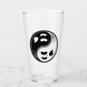 Copo De Pint Fantasma Yin Yang Black and White