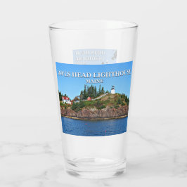 Copo De Pint Farol De Cabeça De Coruja, Maine Pint Glass
