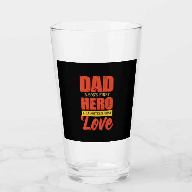Copo De Pint Father Gift | Dad Hero Love (Frente)