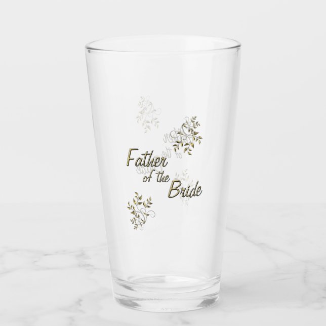 Copo De Pint Father of the Bride Glass (Frente)