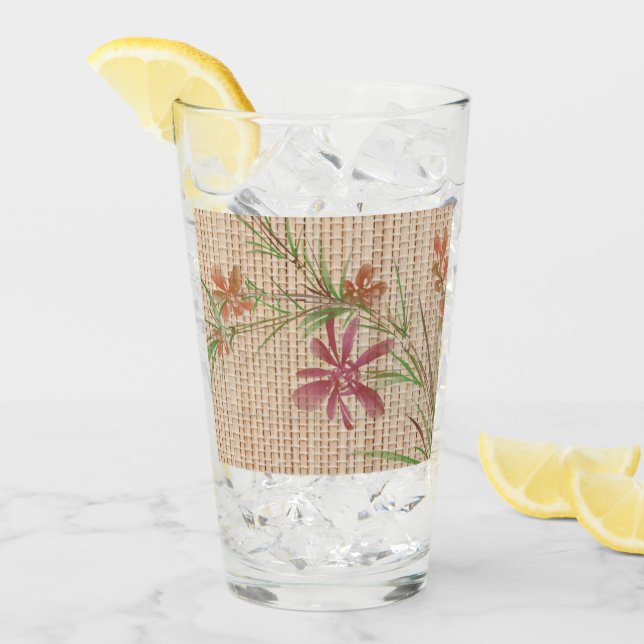 Copo De Pint Faux Bamboo Mat Original Art Glass (Gelo frontal)