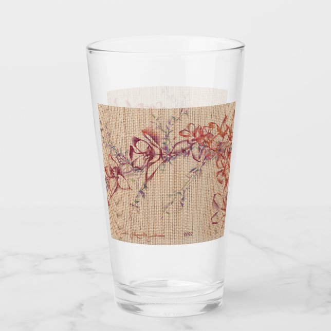 Copo De Pint Faux Bamboo Original Art Glass Tumbler (Frente)
