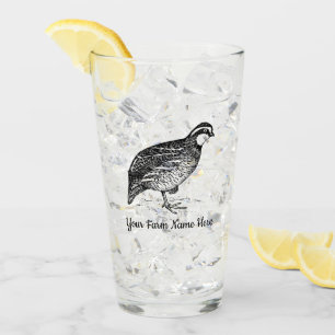 Copo De Pint Fazenda de codorniz Bobwhite personalizada