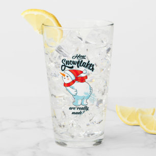 Copo De Pint Fazendo Snowman Fartar Como Os Flocos De Neve São
