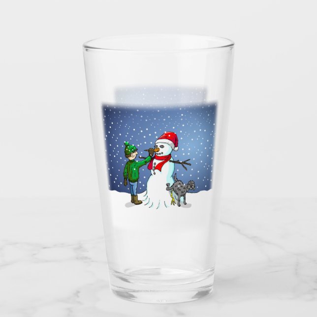 Copo De Pint Fazer um Boneco de Neve (Frente)